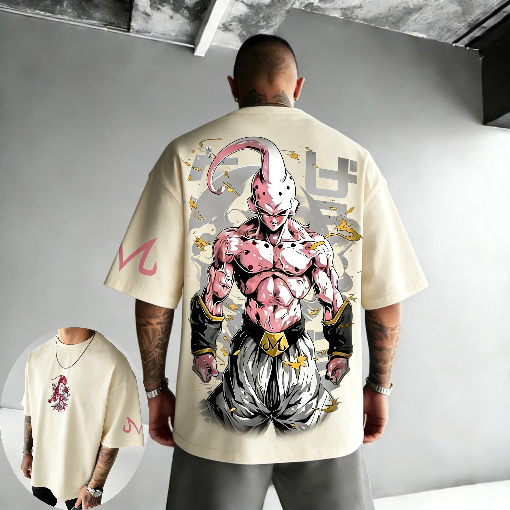 New Dragon Ball Anime Majin Buu Printed T-shirt 2026 Summer New Style Men's and Women's Casual Street Fashion Short Sleeve Top