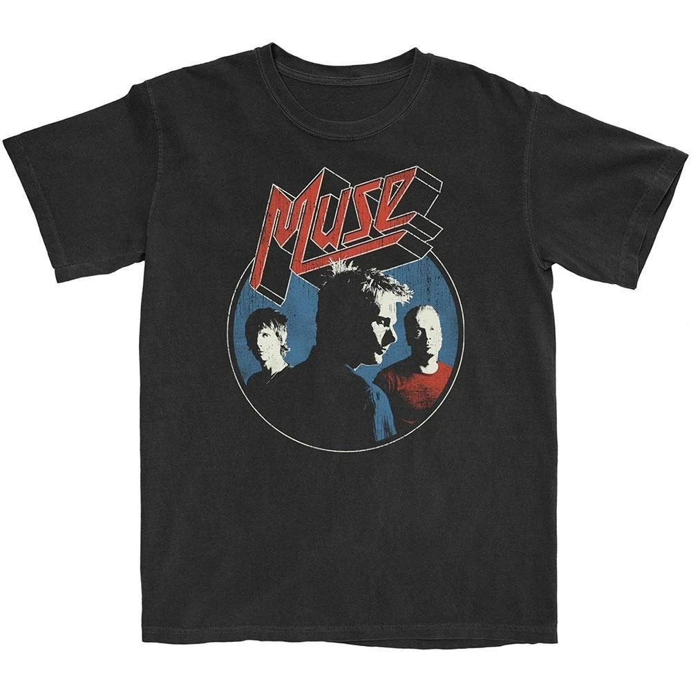 Muse Minimalist Logo Print Cotton T-Shirt Alternative Rock Band Unisex Short Sleeve Tee