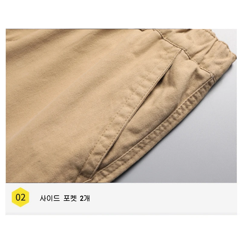 Men's Cotton Work Cargo Pants Tactical Military Hiking Outdoor Pants with 6 Pockets Elastic Waist