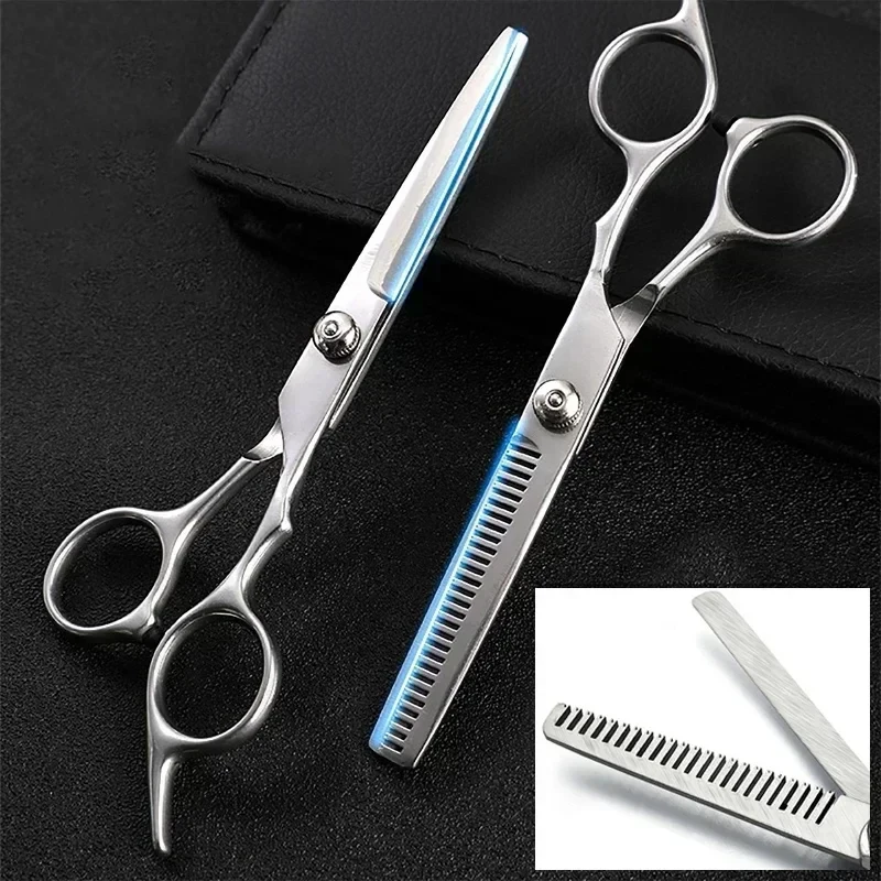 2-Piece Set of Hair Scissors, Professional Stainless Steel Barber Scissors, Suitable for Men's, Women's Salons and Home Hair Car