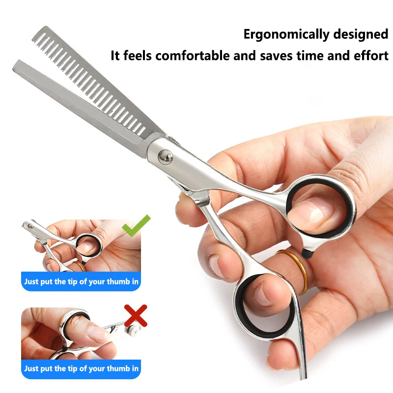 2-Piece Set of Hair Scissors, Professional Stainless Steel Barber Scissors, Suitable for Men's, Women's Salons and Home Hair Car