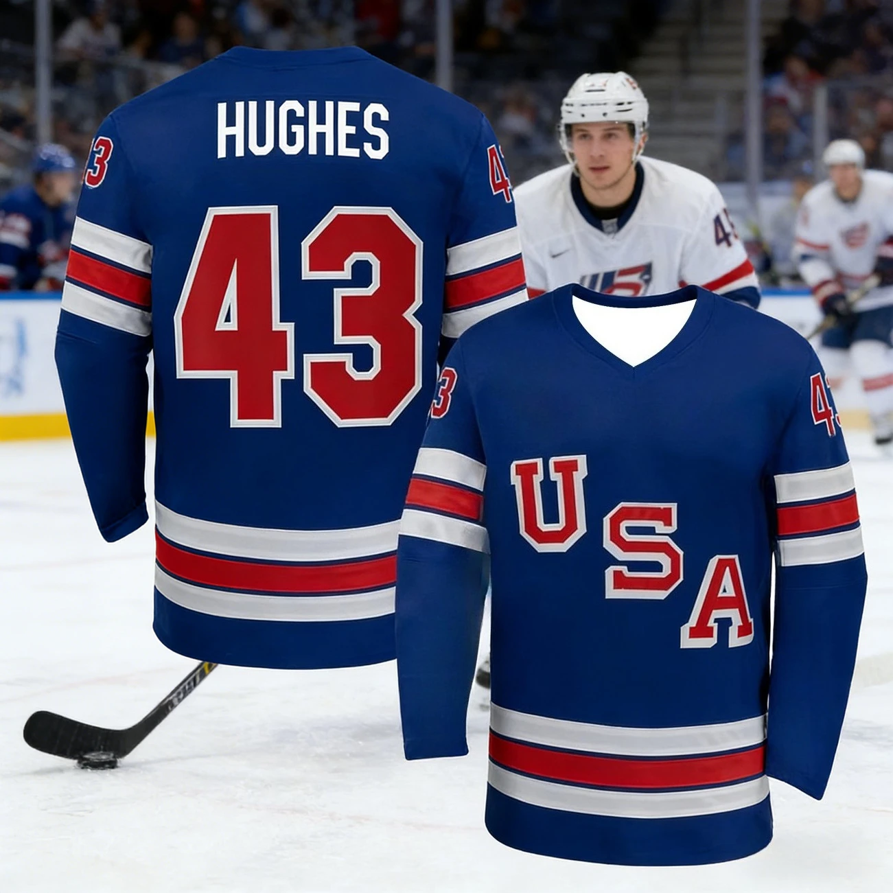 2026 Men's Best-Selling American Ice Hockey Training Jersey T-Shirt for Sports Quick-Dry 3D Print Long-Sleeved T-Shirt Kids