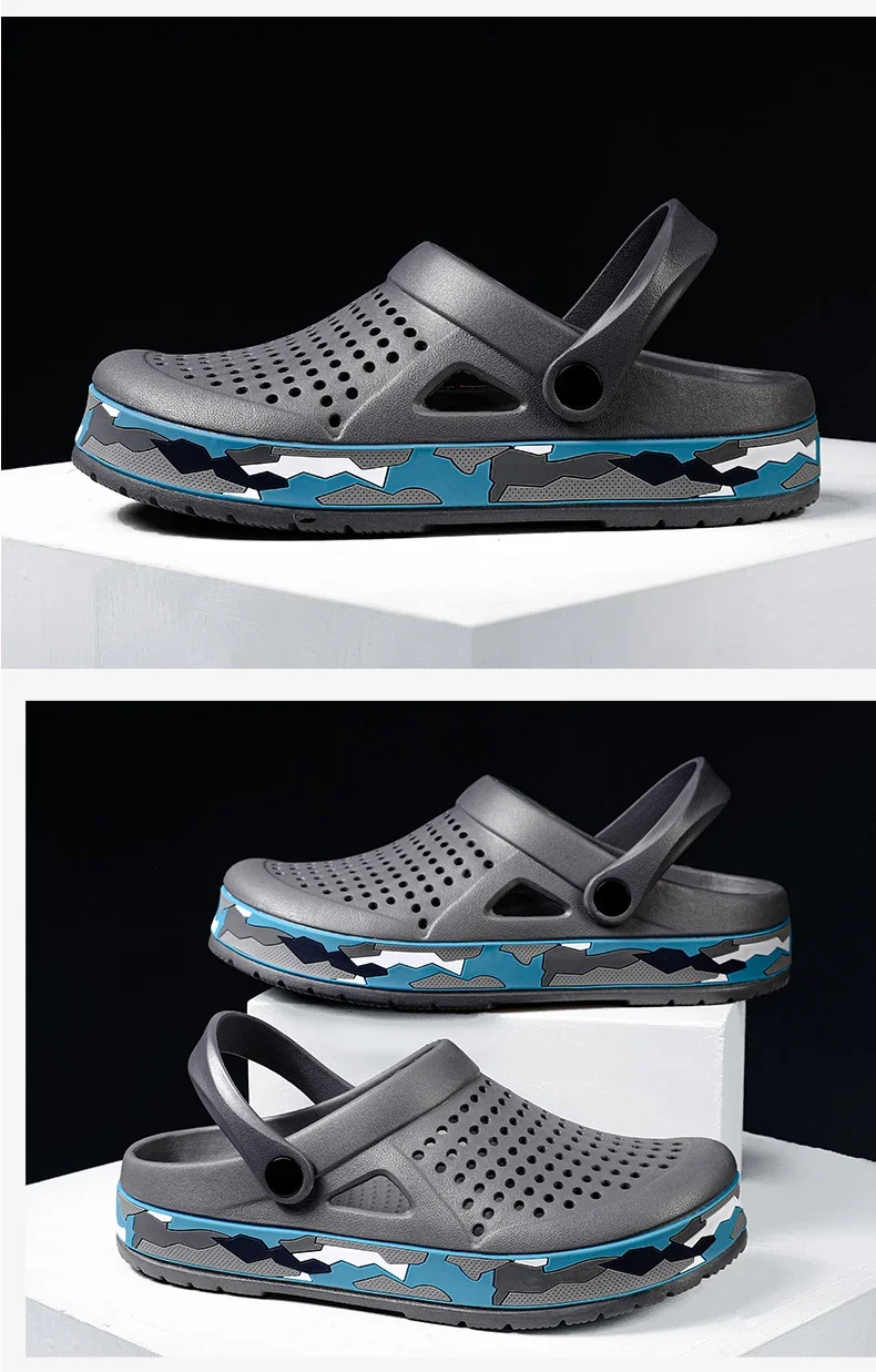 Flat Sandals Men Shoes New Slippers Men Garden Platform Sandals Man Summer Sandals Male Sneakers Outdoor Flip Flops Home Clogs