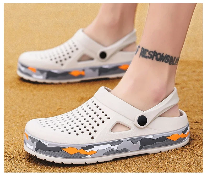 Flat Sandals Men Shoes New Slippers Men Garden Platform Sandals Man Summer Sandals Male Sneakers Outdoor Flip Flops Home Clogs