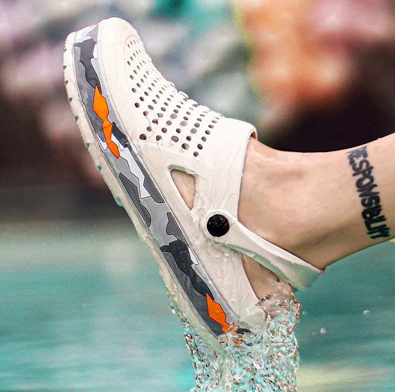 Flat Sandals Men Shoes New Slippers Men Garden Platform Sandals Man Summer Sandals Male Sneakers Outdoor Flip Flops Home Clogs