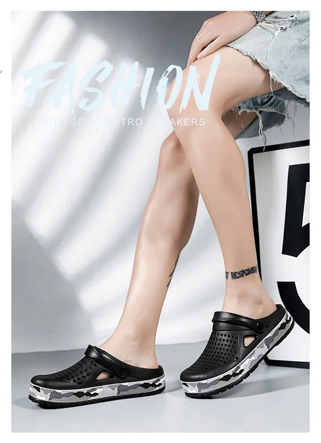 Flat Sandals Men Shoes New Slippers Men Garden Platform Sandals Man Summer Sandals Male Sneakers Outdoor Flip Flops Home Clogs