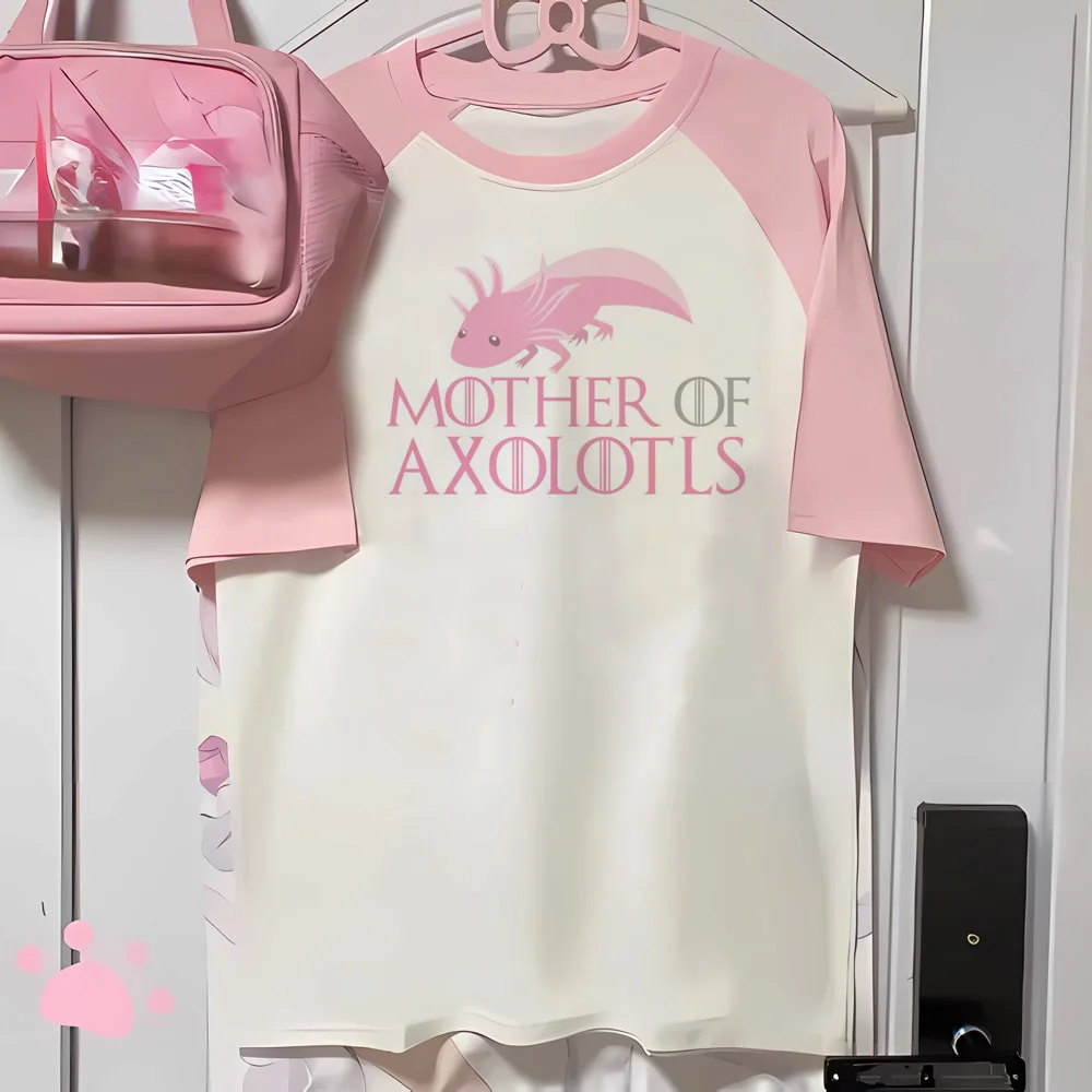 Cute Children Axolotl T-shirts Graphic Print T-Shirt Boy/Girl Summer Short Sleeved Kids Comfortable Tshirt Top Tee Kids