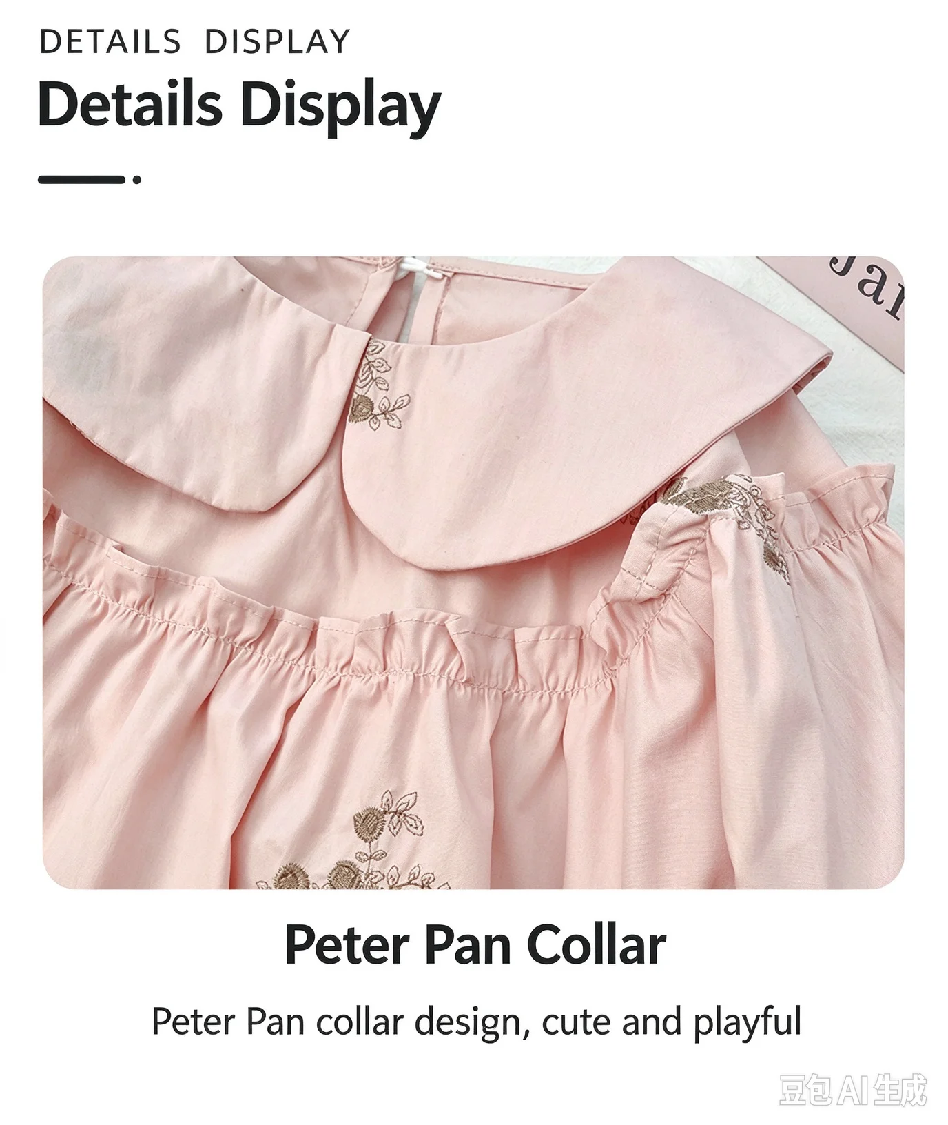 Girls' Shirt 2026 New Children Spring and Autumn Baby Shirt Top Little Girl Western Style Flower Embroidered Shirt