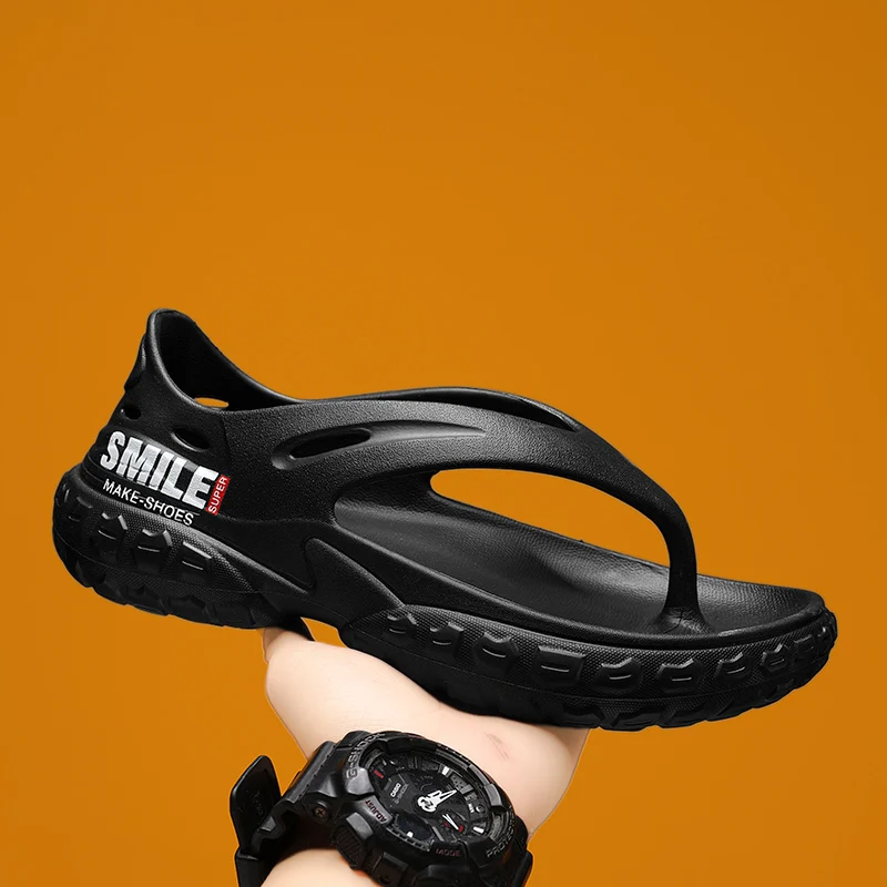 Fashion Mens Sandals Comfortable Soft Man Flip Flops Outdoor Beach Slippers Casual Non-slip Flat Shoes Lightweight Garden Shoes