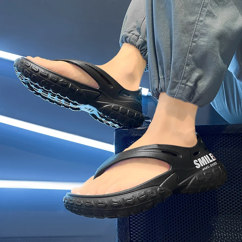 Fashion Mens Sandals Comfortable Soft Man Flip Flops Outdoor Beach Slippers Casual Non-slip Flat Shoes Lightweight Garden Shoes