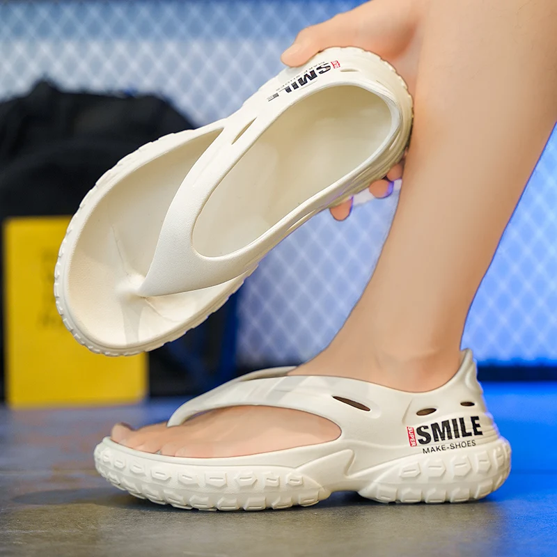 Fashion Mens Sandals Comfortable Soft Man Flip Flops Outdoor Beach Slippers Casual Non-slip Flat Shoes Lightweight Garden Shoes