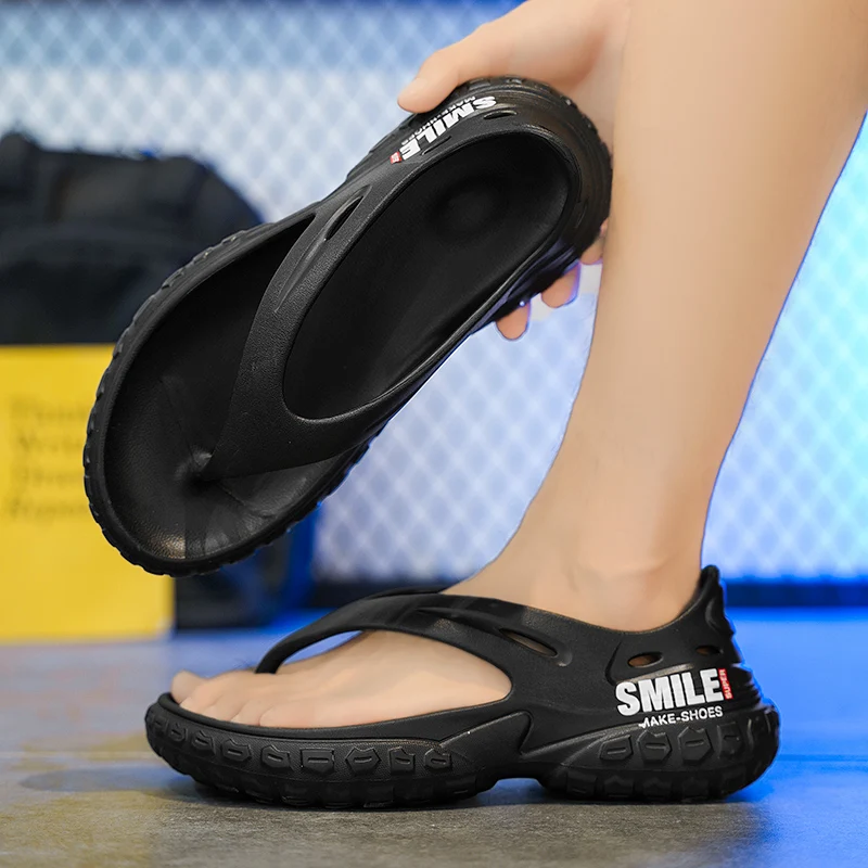 Fashion Mens Sandals Comfortable Soft Man Flip Flops Outdoor Beach Slippers Casual Non-slip Flat Shoes Lightweight Garden Shoes