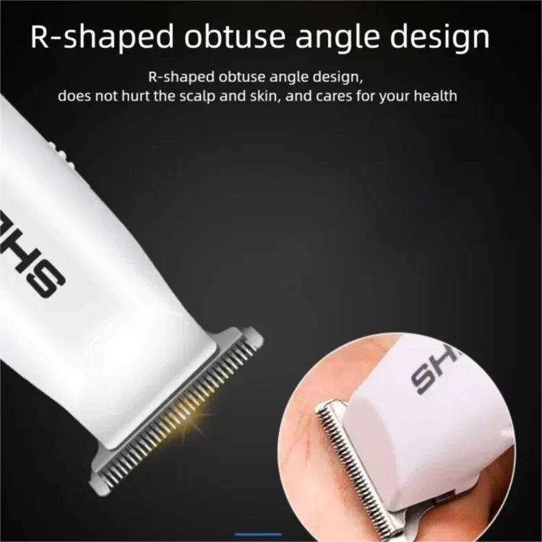 Mini Hair Trimmer 0mm T-Steel Blade Portable Rechargeable Electric Hair Clipper for Bald Head Shaving Barber Haircuts Precision