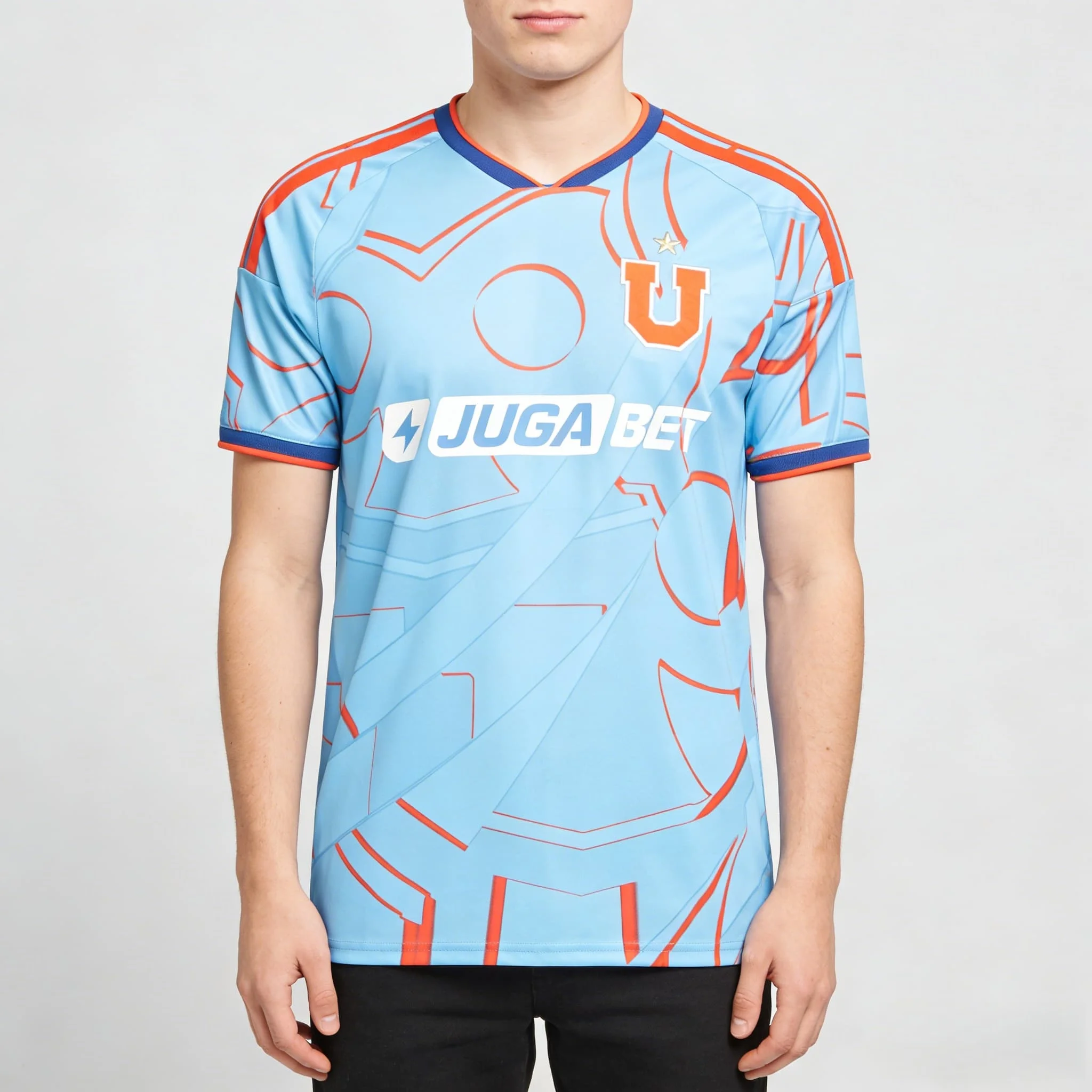 2026 New Jersey 3D Sports Universidad De Chile Special Edition Soccer Jersey – Blue Red Geometric Pattern Tees