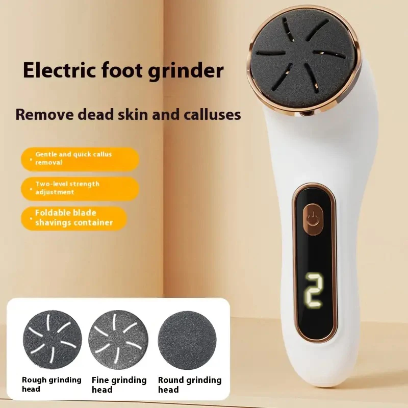 Rechargeable Electric Foot Polishing Machine, with Interchangeable Heads, Portable and Easy to Use,