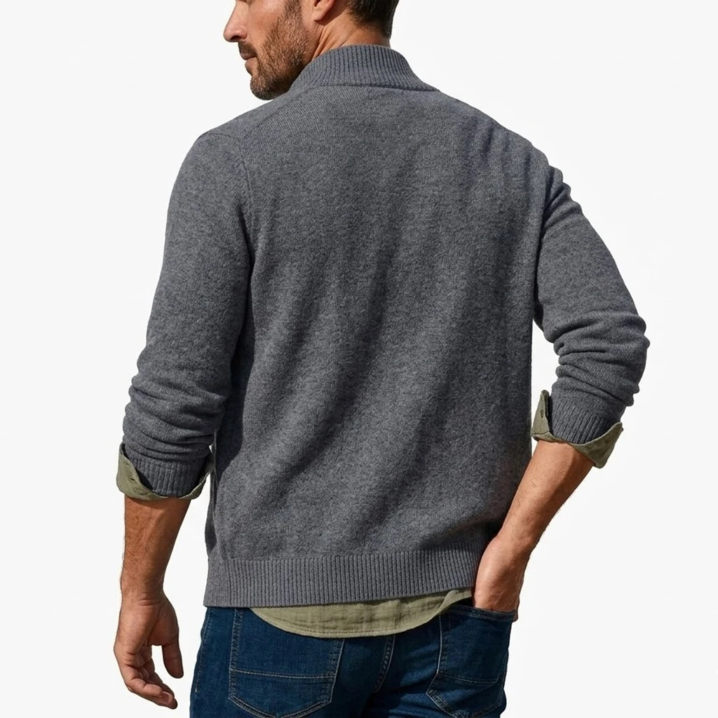 New Men's Casual Knitted Zipper Cardigan Jackets Spring Work Jumper Zip Sweater Long Sleeve Knitwear Autumn Gym Man Streetwear