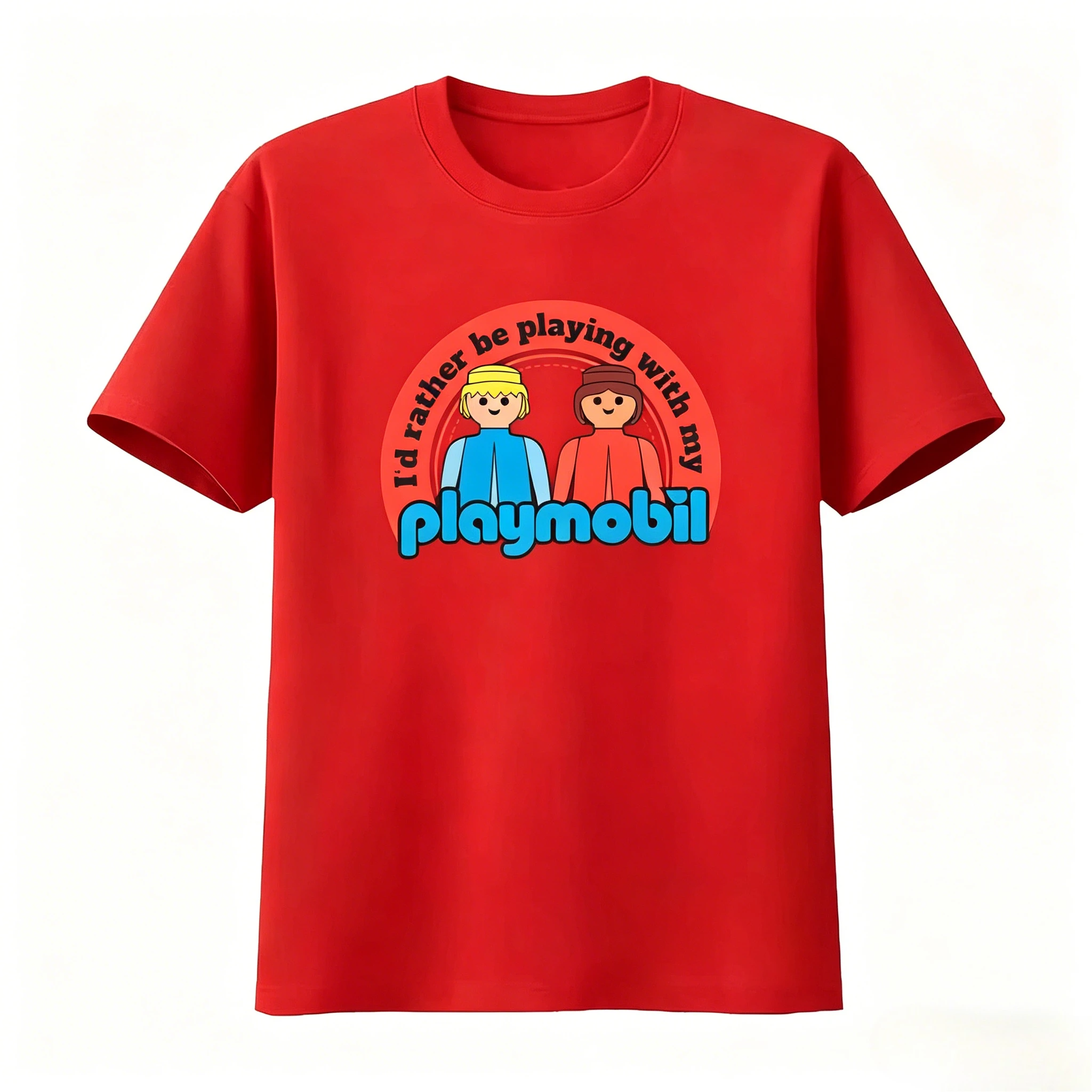 Playmobil Logo T Shirt Fashion Men's Clothing and Women's Clothing Versatile Breathable Slightly 2026 Summer New T Shirt