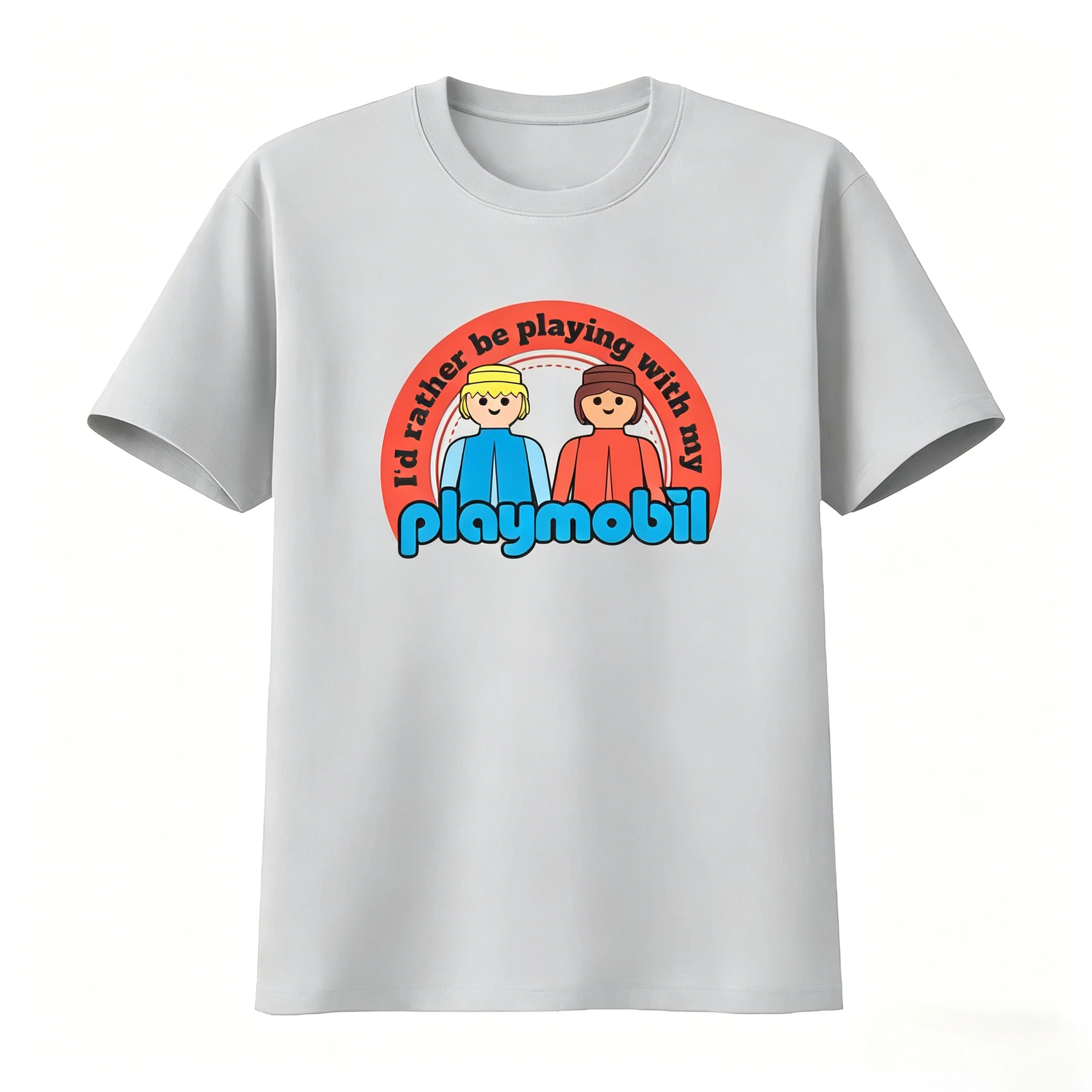 Playmobil Logo T Shirt Fashion Men's Clothing and Women's Clothing Versatile Breathable Slightly 2026 Summer New T Shirt