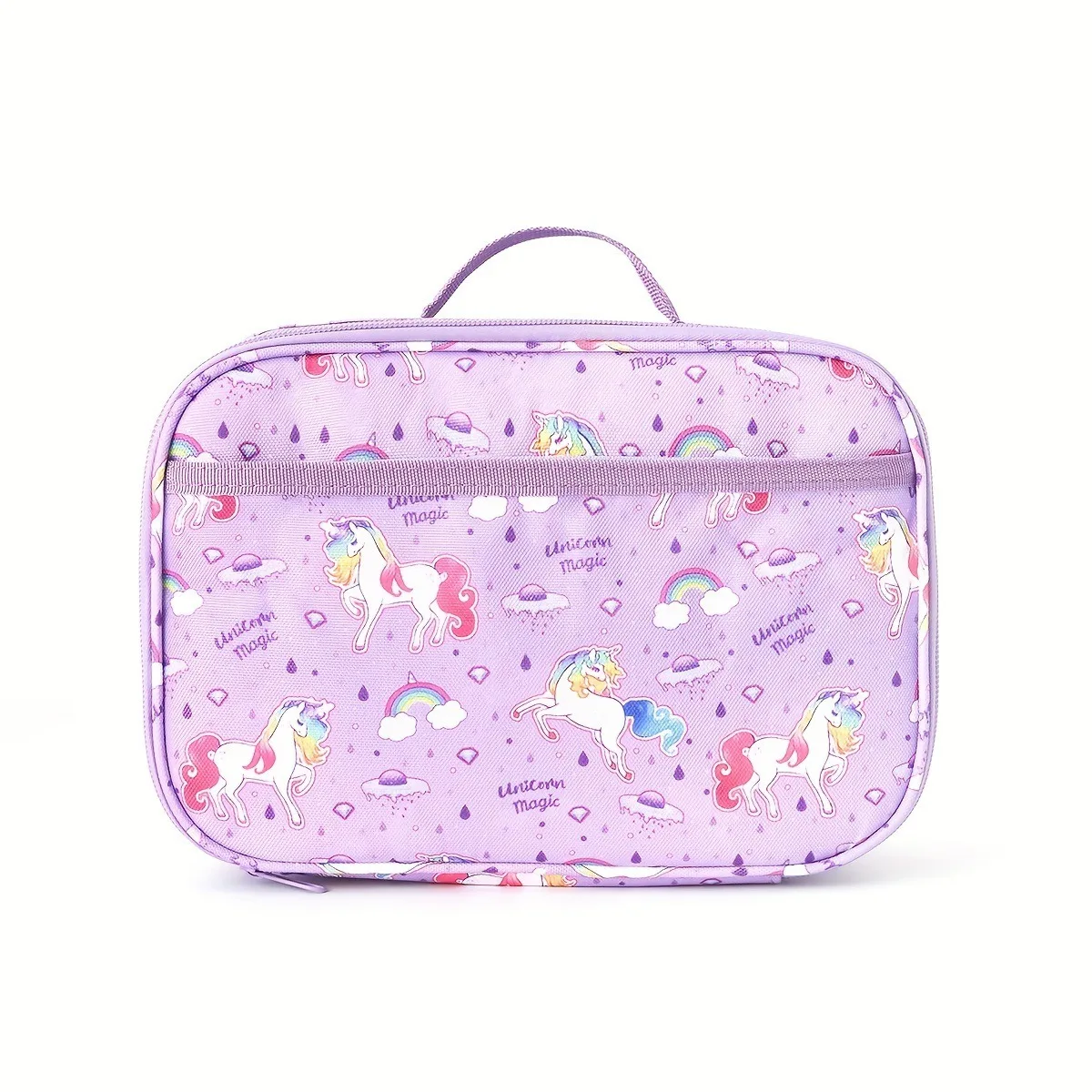 Cartoon Unicorn Shoulder Lunch Bag Children's Portable Bento Bag Student Ice Bag Outdoor Picnic Insulation Bag