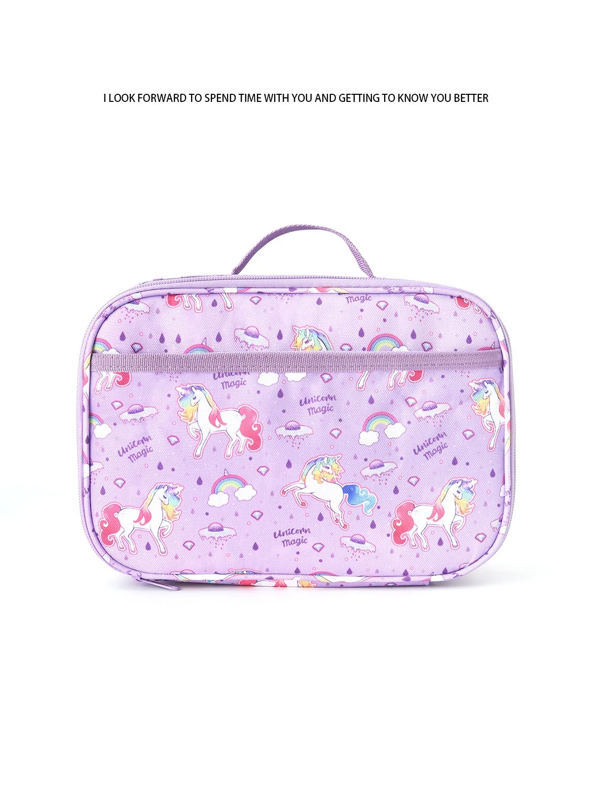 Cartoon Unicorn Shoulder Lunch Bag Children's Portable Bento Bag Student Ice Bag Outdoor Picnic Insulation Bag