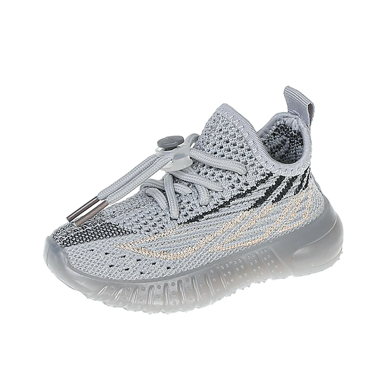 Kids Spring and Autumn Sneakers Soft Breathable Running Knitting Infant Teenage Mesh Sports Boy Girl Lightweight Coconut Shoes