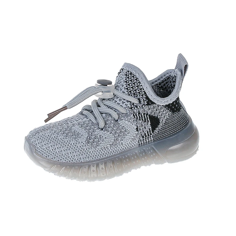 Kids Spring and Autumn Sneakers Soft Breathable Running Knitting Infant Teenage Mesh Sports Boy Girl Lightweight Coconut Shoes
