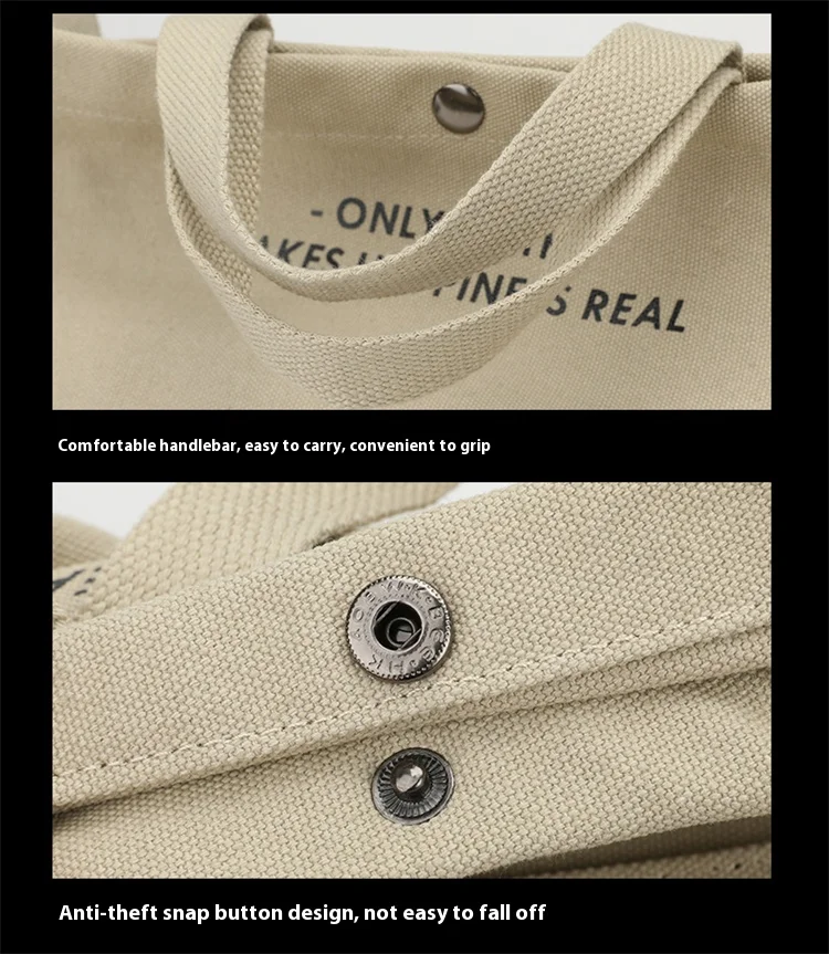 Bolso Tote Retro De Lona Gruesa a La Moda Con Correa Para Hombro, Bolso Casual De Gran Capacidad, Mochila Bandolera Multiusos