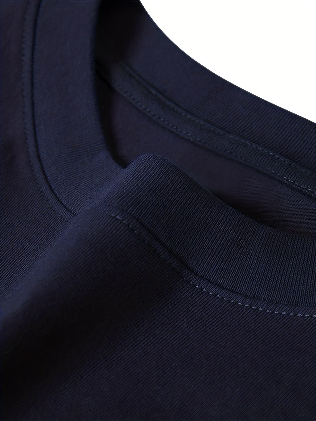 Men's 100% Pure Cotton Loose and Fashionable Letter Pattern Printed Sports and Leisure Round Neck Long Sleeved T-Shirt