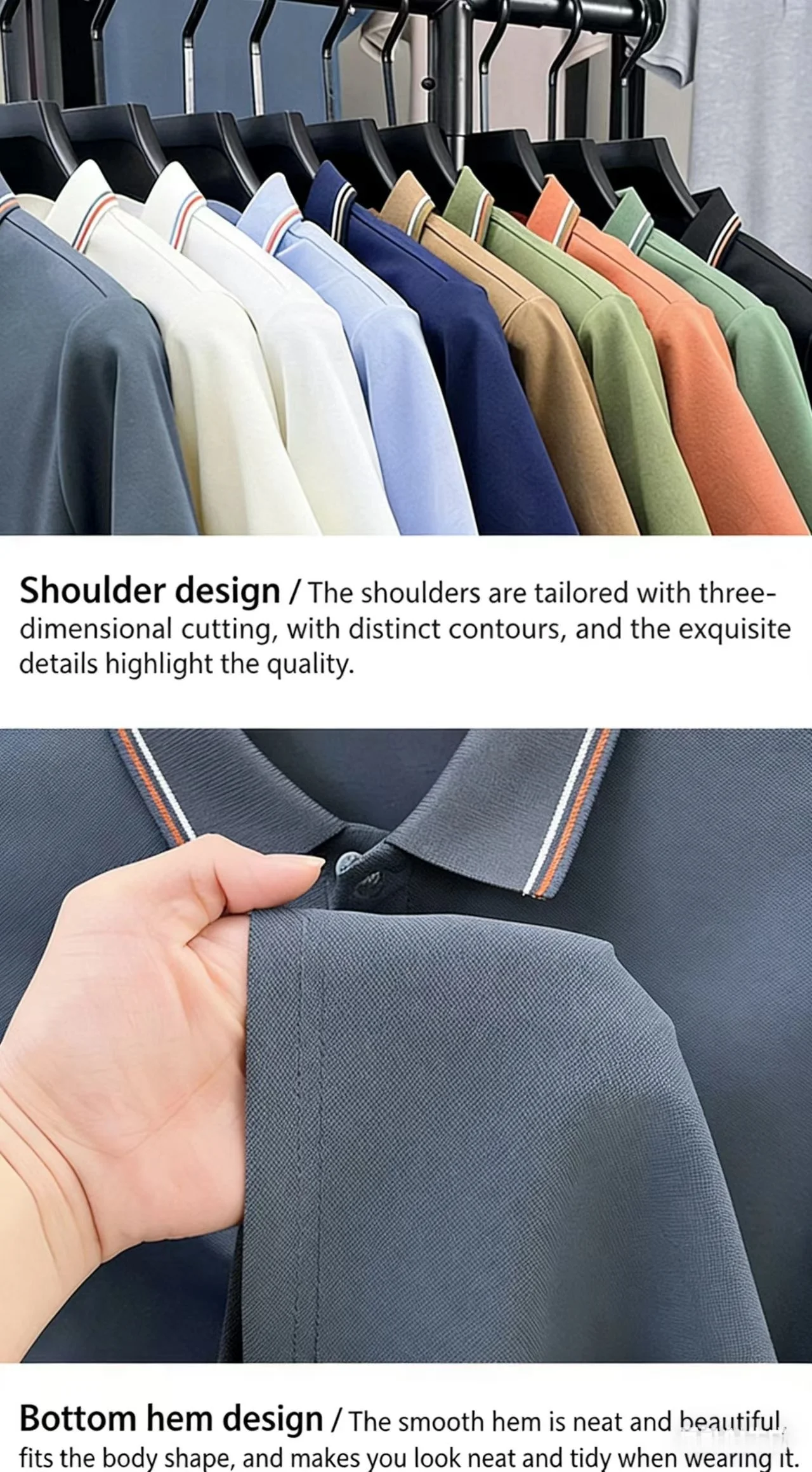 High end brand men's polo shirt embroidered short sleeved summer new cool and comfortable casual top fashionable striped T-shirt