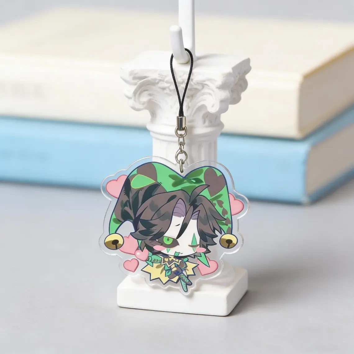 Freak Show Circus Chibi Acrylic Phone Strap | Cute Clown Bag Charm | Halloween Gift