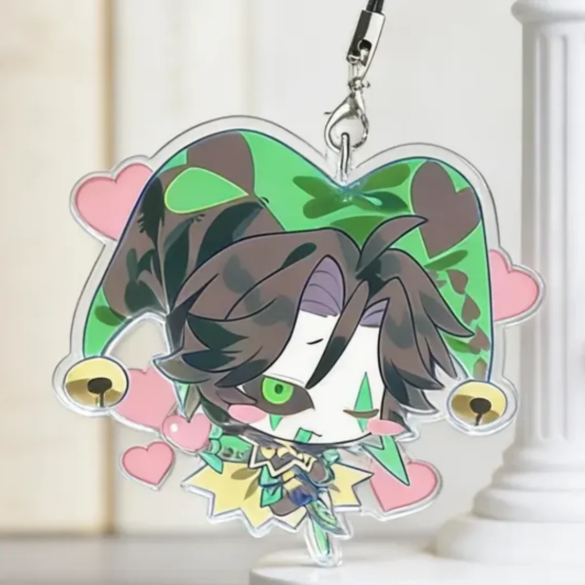 Freak Show Circus Chibi Acrylic Phone Strap | Cute Clown Bag Charm | Halloween Gift