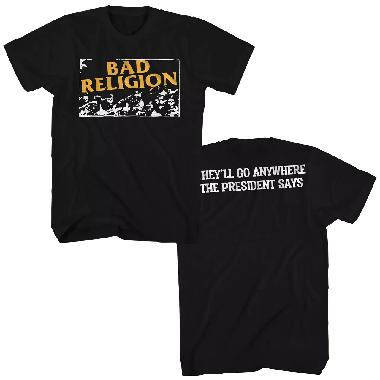 1980 Bad Religion Band PUNK Hardcore Casual T-shirt Men's and Women's Luxury Brand Top