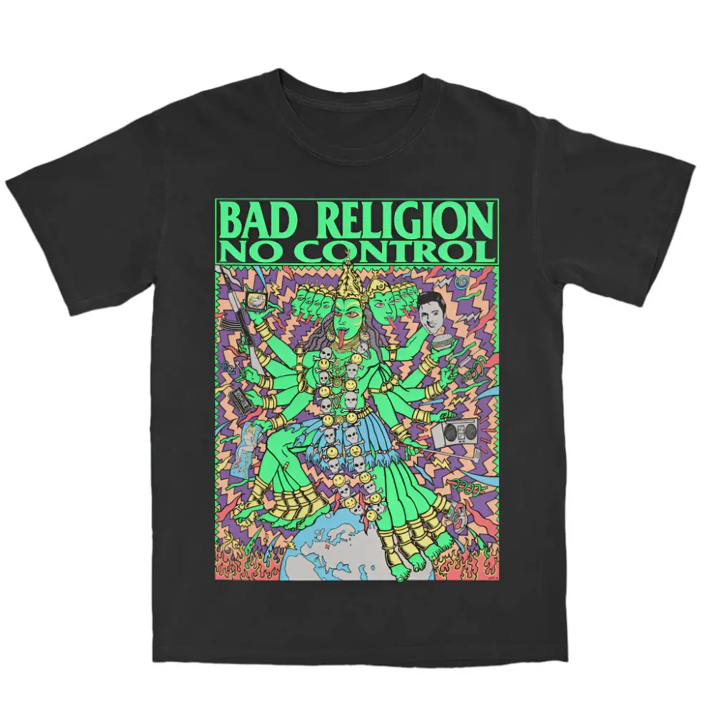 1980 Bad Religion Band PUNK Hardcore Casual T-shirt Men's and Women's Luxury Brand Top