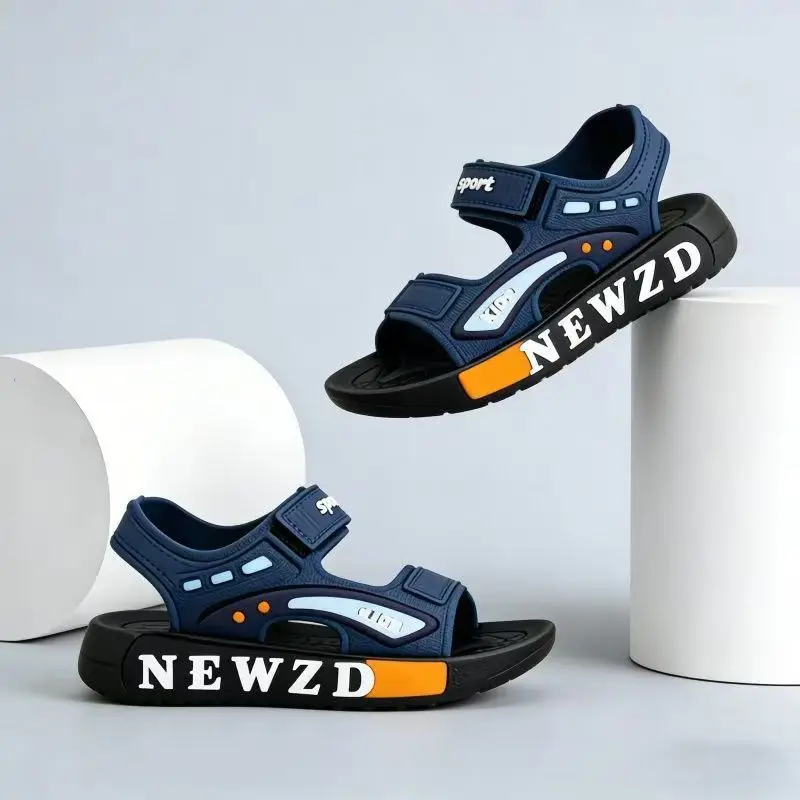 2026 Summer Boys Closed Toe Sport Sandals Lightweight Non-Slip Soft Sole Kids Beach Shoes Outdoor Casual Walking Sandals for Tod