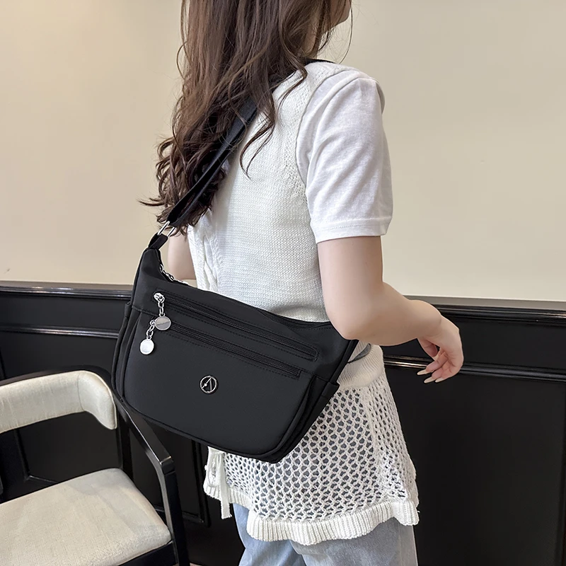 Women Crossbody Bag Water Resistant Large Capacity Nylon Multi Pocket Travel Commuter Work Phone Wallet Cosmetic Organizer