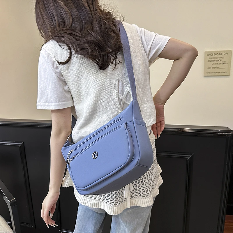 Women Crossbody Bag Water Resistant Large Capacity Nylon Multi Pocket Travel Commuter Work Phone Wallet Cosmetic Organizer
