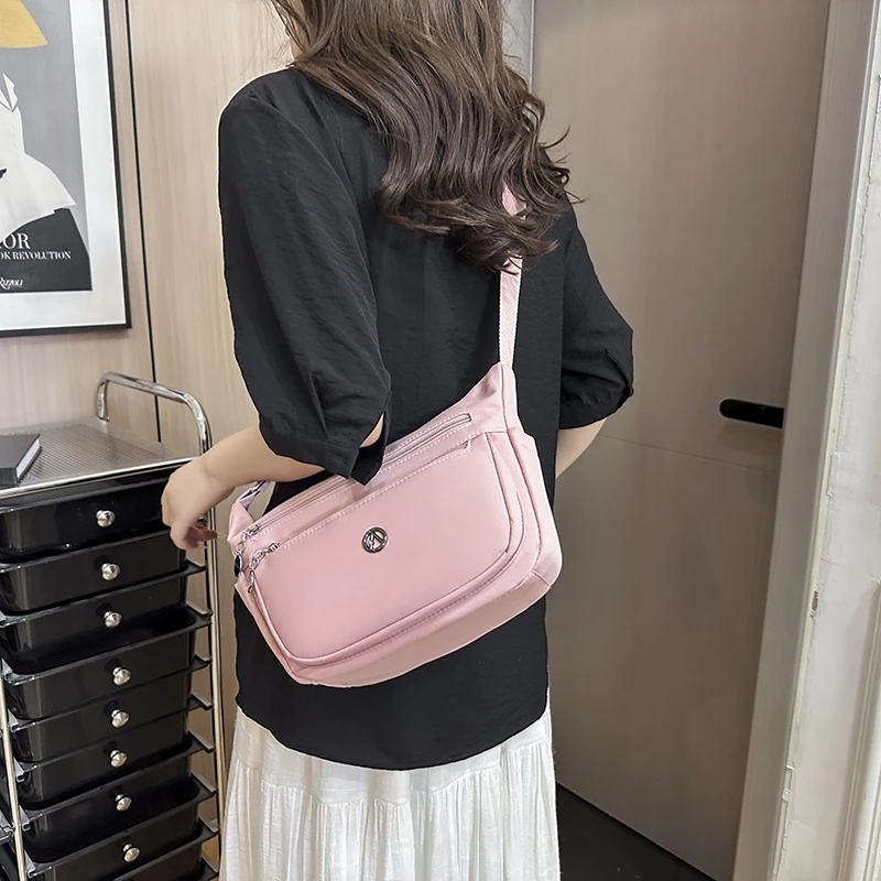 Women Crossbody Bag Water Resistant Large Capacity Nylon Multi Pocket Travel Commuter Work Phone Wallet Cosmetic Organizer