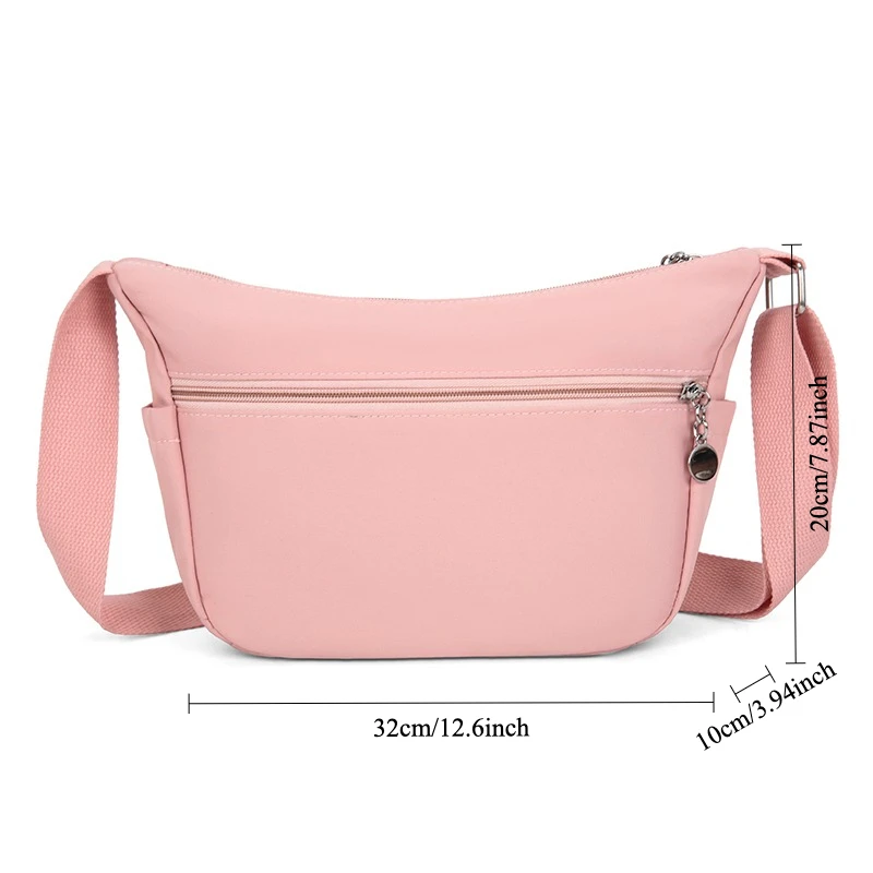 Women Crossbody Bag Water Resistant Large Capacity Nylon Multi Pocket Travel Commuter Work Phone Wallet Cosmetic Organizer