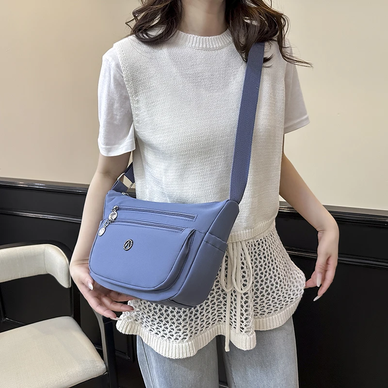 Women Crossbody Bag Water Resistant Large Capacity Nylon Multi Pocket Travel Commuter Work Phone Wallet Cosmetic Organizer