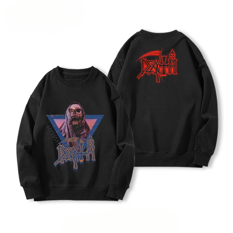 Y2k DEATH Leprosy Death Metal Band Hoodie Men and Women Autumn/winter American Rock Top Trend