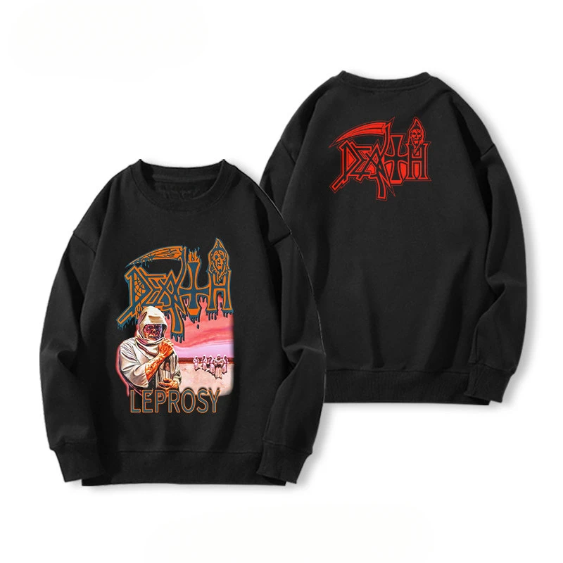 Y2k DEATH Leprosy Death Metal Band Hoodie Men and Women Autumn/winter American Rock Top Trend