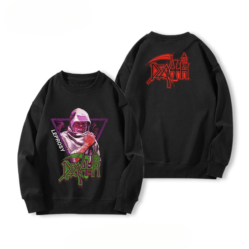 Y2k DEATH Leprosy Death Metal Band Hoodie Men and Women Autumn/winter American Rock Top Trend