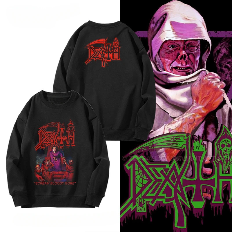 Y2k DEATH Leprosy Death Metal Band Hoodie Men and Women Autumn/winter American Rock Top Trend