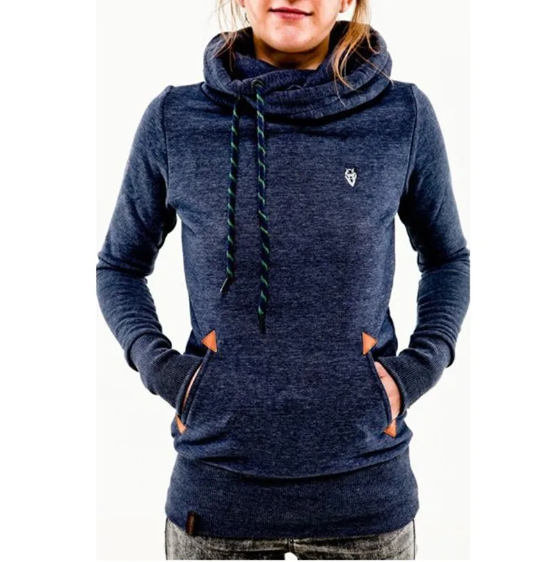 Long Sleeve Embroidered Hoodie with Pocket Fashion Trend Autumn Clothing for Casual Wear