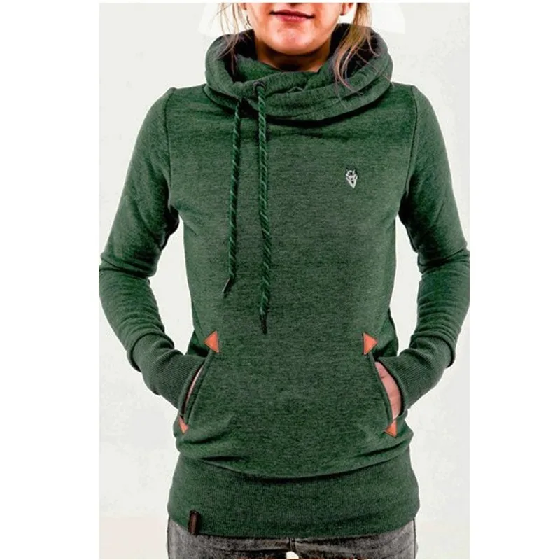 Long Sleeve Embroidered Hoodie with Pocket Fashion Trend Autumn Clothing for Casual Wear