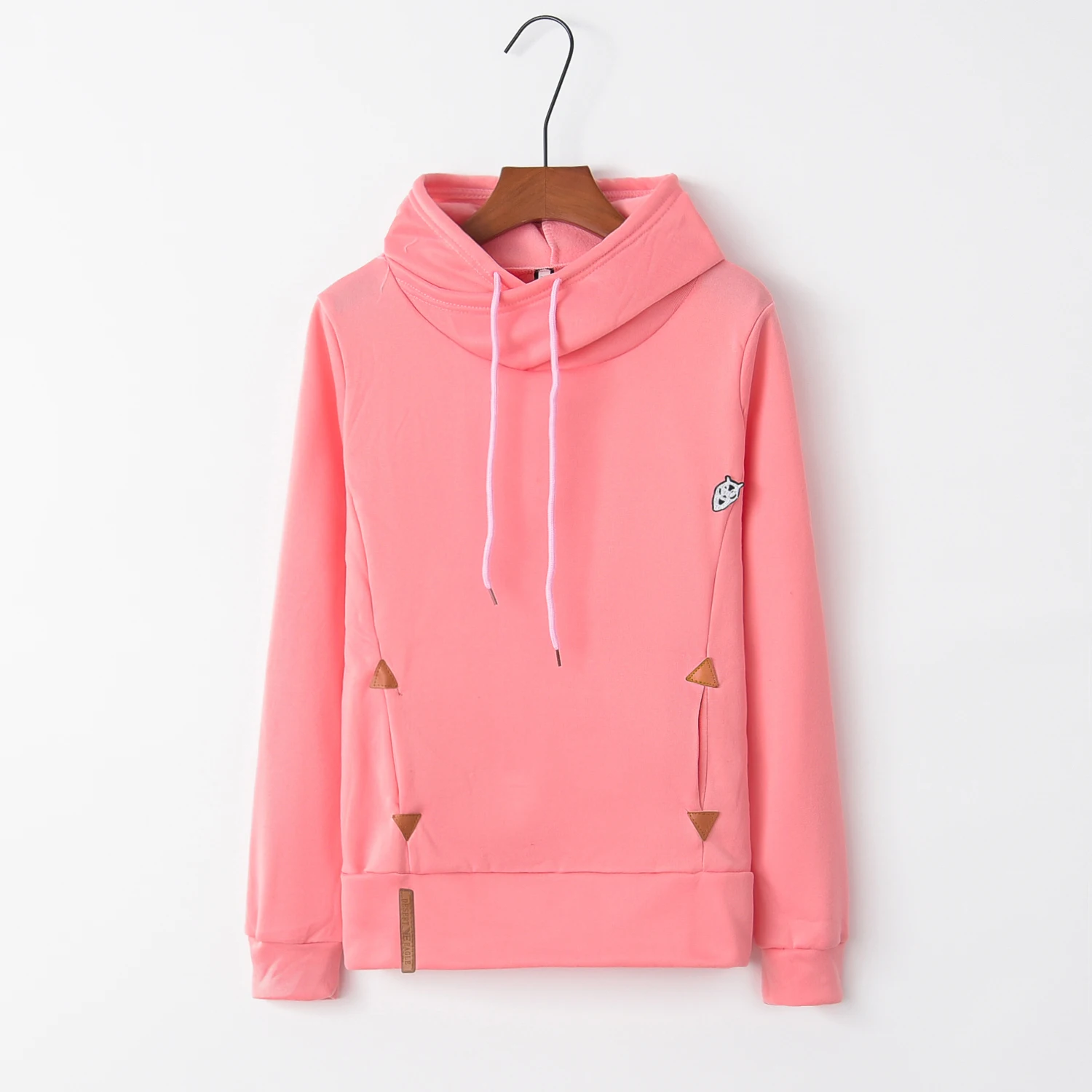 Long Sleeve Embroidered Hoodie with Pocket Fashion Trend Autumn Clothing for Casual Wear
