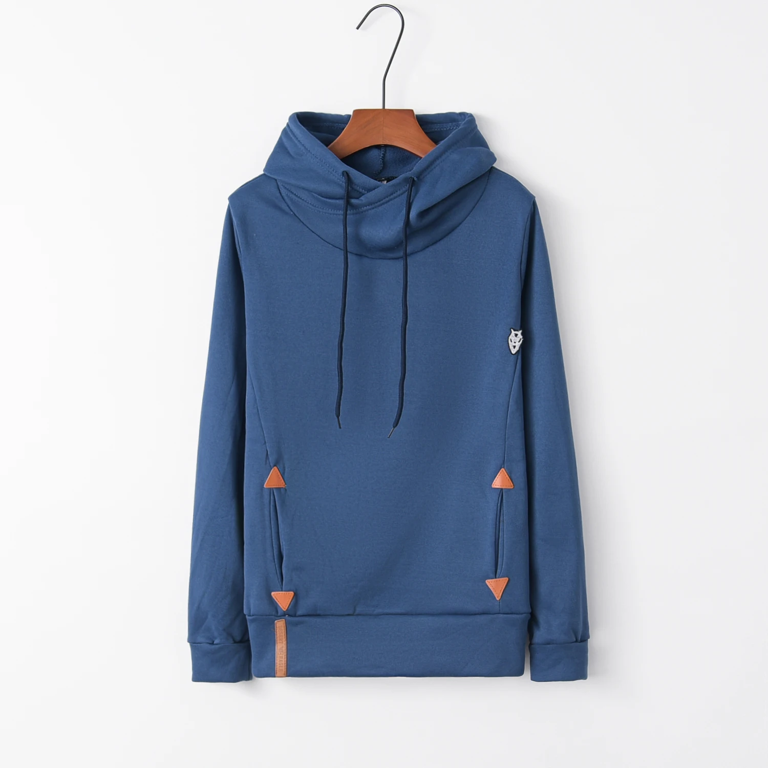 Long Sleeve Embroidered Hoodie with Pocket Fashion Trend Autumn Clothing for Casual Wear