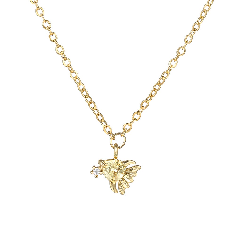 Ins Hot Sale Multicolor Crystal Ocean Animal Charm Pendant&necklaces for Women Delicate Starfish Chain Choker Necklaces