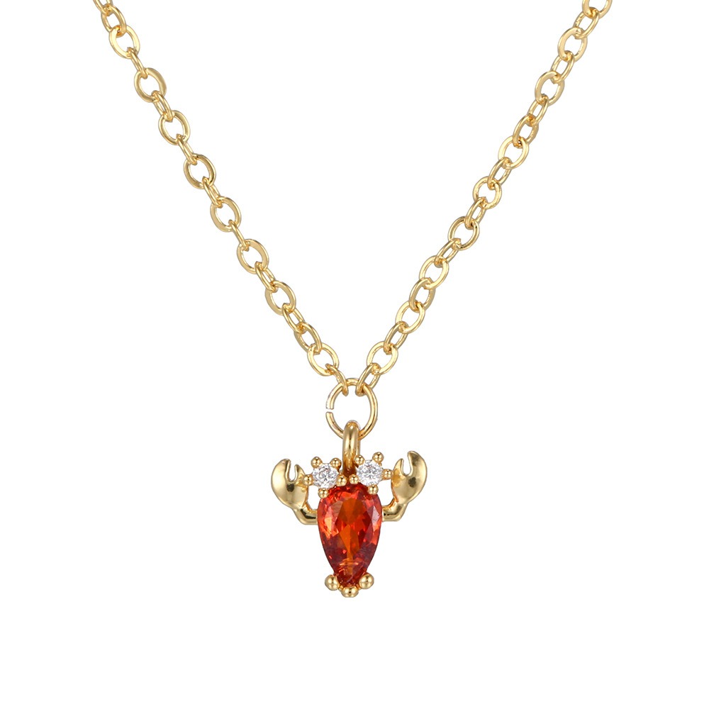 Ins Hot Sale Multicolor Crystal Ocean Animal Charm Pendant&necklaces for Women Delicate Starfish Chain Choker Necklaces