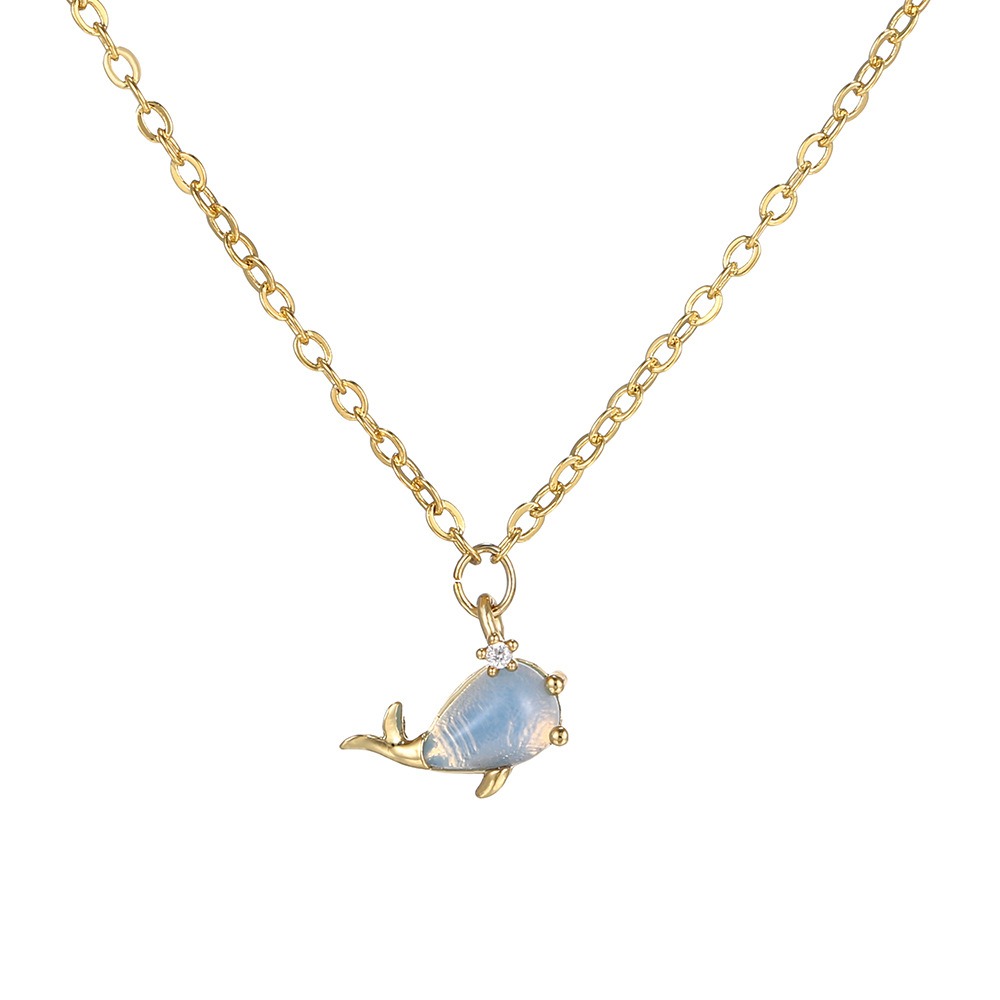 Ins Hot Sale Multicolor Crystal Ocean Animal Charm Pendant&necklaces for Women Delicate Starfish Chain Choker Necklaces